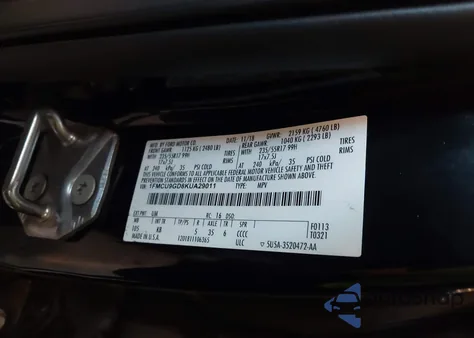 2019 Ford Escape Se из США, поврежденный, VIN 1FMCU9GD8KUA29011